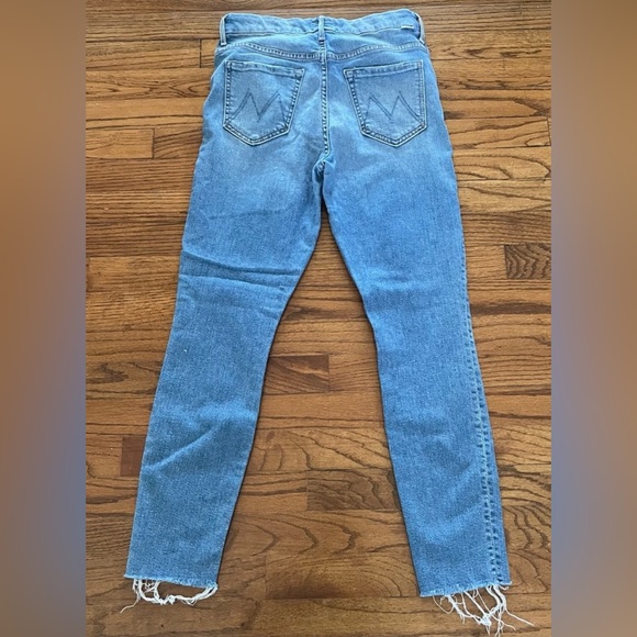 Mother Denim Jeans High Waisted Looker Ankle Fray Shoot to Thrill Women’s Sz. 28 - Picture 8 of 11